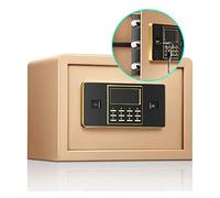 RLKHXBS, Fireproof Waterproof Digital Security Deposit with Electronic Keypad Lock and Key for Home Office Hotel Jewelry Passport Watches Cash ge (Gold) for Home Office Ca