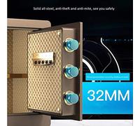 RLKHXBS, Fireproof Waterproof Fingerprint Home Password Office Small Burglar Alarm Bedside Cabinet All Steel Drawer with Lock Clip Million Defensive into The Wardrobe (Bro