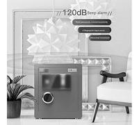 RLKHXBS, Fireproof Waterproof Fingerprint Home Password Office Small Burglar Alarm Bedside Cabinet All Steel Drawer with Lock Clip Million Defensive into The Wardrobe (