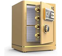 RLKHXBS, Fireproof Waterproof Fingerprint Mechanical Lock Fireproof Security Cabinet Office Fingerprint Password Deposit for Home Office Cash Use ge (Go (