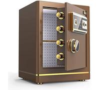 RLKHXBS, Fireproof Waterproof Fingerprint Mechanical Lock Fireproof Security Cabinet Office Fingerprint Password Deposit for Home Office Cash Use ge (Go (Bro