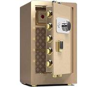 RLKHXBS, Fireproof Waterproof s Home and Lock es Fireproof for Office Use Household Steel Anti-Theft Cabinet Mechanical Password for Home Office Cash Use ge (Brown 45cm) (Gold 45