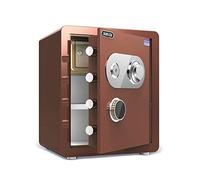 RLKHXBS, Fireproof Waterproof Security Digital Cabinet Steel Mechanical, Fireproof Anti-Theft Small Household, Hotel/Office/Bank, 5 Colors (Color : (Bro