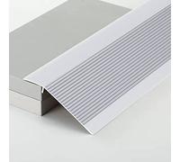 RLKHXBS Floor Threshold Transition Strip, Wide 10cm 4inch Metal Flooring Reducer Molding for Carpet to Tile Floors Drop Heght, Self Adhesive Edge Trim Non Slip Brown Gold Black White