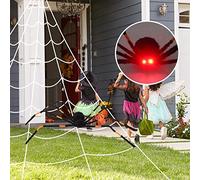 RLKHXBS Giant Halloween Motion Voice Activated, 4 Feet Large Light Up with Realistic Fake Electronic Scary Halloween Decorations Props Indoor Outdoor Yard (Multicolor)