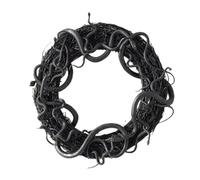 RLKHXBS Halloween Door Wreath Black Snake Rattan Wreath Horror Garland Party Decoration Door Pendant Hanger Wreath