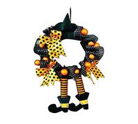 RLKHXBS Halloween Flower Ring Door Hanging House Decoration Pendant Fall Wreath Set of 2 (Multicolor-h, One Size)