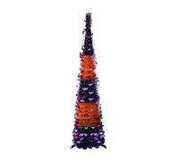 RLKHXBS Halloween Tinsel Tree, 5FT Collapsible Pop Up Artificial Tree Halloween Pencil Tree for Party Xmas Decorations