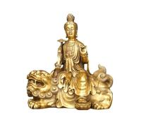 RLKHXBS Home Brass Buddha Statue Housewarming Craft Gifts Office Living Room Decoration Ornaments Buddhist Statues