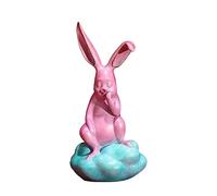RLKHXBS Home Decor Statues Color Copper Rabbit Statue Living Room Porch Auspicious Office Study Handicraft Decoration Desktop Figurines (B)