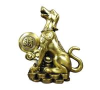 RLKHXBS Home Decor Statues Vintage Brass Dog Copper Crafts Ornaments Living Room Bookshelf Study Decorations Lucky Wealth Decoration Desktop Figurines(B) (A)