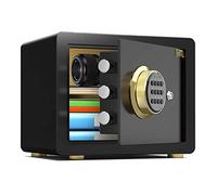 RLKHXBS Home Safe, High Security Steel Small Home Office Digital Electronic Safe With Two Keys Small Value Safe With Numeric Keypad (Gold)