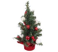 RLKHXBS Home Stuff Artificial Tabletop Xmas Trees Model Figurine with Small Shatterproof Bubbles for Desktop Centerpiece Decor Xmas Party Supplies Red 20cm Woodsy Decor Commemoration Day