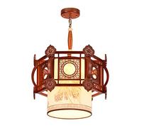 RLKHXBS Indoor Chandelier, Chinese Restaurant Chandelier, Solid Wood Art Imitating Classical Corridor Ceiling Lamp, Aisle Balcony Tea Room Study Hanging Light,for, Clubs, Cafes, Cafes Light