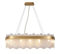 RLKHXBS Indoor Chandelier, Nordic Minimalist Restaurant Dining Table Fashion Art Model Room Designer Study Glass Chandelier