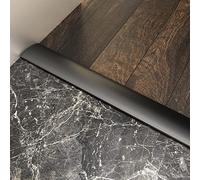 RLKHXBS Narrow Floor Transition Strips Door to Tile, Aluminum Flooring Edge Trim Matte Black Gold Reducer for Doorway Threshold Less Than 6mm, for Uneven Vinyl Laminate Tile Floors