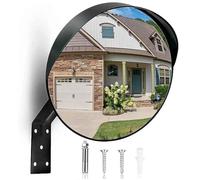 RLKHXBS Outdoor，Black Security Mirror, Wide View Acrylic ，Blind Spot Driveway Mirror for Garage, Blind Spot, Business, Office, Warehouse, Traffic