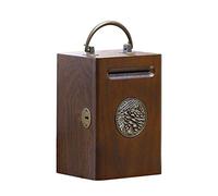 RLKHXBS Piggy Bank Made of Solid Wood Money Savings Bank Thanks Giving Can Save The Piggy Bank That Cannot Be Taken Out
