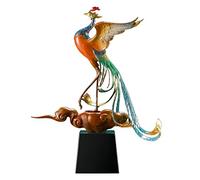 RLKHXBS Porch Decoration Full Copper Phoenix Ornament Living Room Entrance Crafts Office Large Metal Decorations Sculpture Artwork Ornaments for The Home