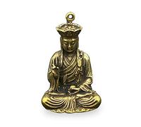 RLKHXBS Pure Copper Monk Small Portable Keychain Pendant Tang Sanzang Solid Core Brass Buddha Statue Car Ornament