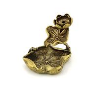 RLKHXBS Pure leaf backflow ornament, solid brass fragrance holder, copper tea pet