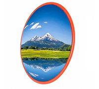 RLKHXBS Red, Convex Security Mirror Corner, Driveway Mirrors for Blindspot, Indoor and Outdoor Curved Safety Mirror for Room Driveway Parking Garage Office