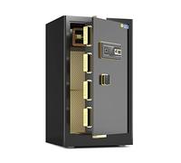 RLKHXBS s Fingerprint Password Lock, Steel Fire-proof And Anti-theft Cabinet, Large Storage 60cm/70cm/80cm High, 6 Ways To Unlock (Color : Brown, Size : 60x40x36cm) (Black 80x46x42cm)