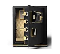 RLKHXBS s Fingerprint Password Locker s Fireproof Digital Keyboard Key Secure and Waterproof Office Floor with for Home (Color : Black)