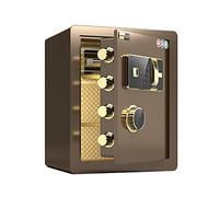 RLKHXBS s Fireproof And Anti-theft Steel, Fingerprint Password Lock Security Storage Cabinet, 6 Ways To Unlock, Brown (Size : 36x30x40cm) (38x32x45cm)