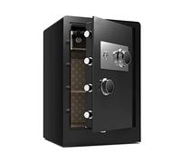 RLKHXBS s Heavy-duty Steel Large s Storage, Mechanical Code Lock And Key Double Protection Cabinet, Fire-proof, Anti-theft And Anti-drilling, 3 Sizes (Color : Brown, Size : 70x40x36cm) (Bla