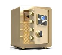 RLKHXBS s Heavy Electronic, Large 40cm/45cm Password Fingerprint Lock Security, Fireproof And Anti-theft Household Business Filing Cabinet, Gold (Color : Fingerprint, Size : 40x36x32cm) (Password