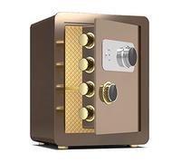 RLKHXBS s Large-capacity Fireproof, Metal Mechanical Code Lock, Security and Anti-theft Cash Cabinet, Study Room, Hotel, Office, Height 40cm (Color : Gold, Size : 36x32x40cm) (Brown 36x32x40c