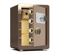 RLKHXBS s Large Capacity - Home Fireproof, Steel Anti-theft, Mechanical Code Lock, Study, Hotel, Office, Financial Room, Cash, A4 Files, Valuables (Brown 38x32x45cm)