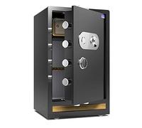 RLKHXBS s Large-capacity Steel with Rollers at The Bottom, Metal Mechanical Code Lock, Fire-proof and Anti-theft Wall-mounted, 70cm High (Color : Brown) (Black)