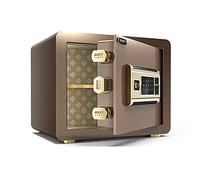 RLKHXBS s Portable Steel s Is Fireproof And Anti-theft, Large Capacity Storage, Fingerprint Password Lock Electronic Security File Cabinet, 2 Styles (Brown Fingerprint)