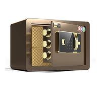 RLKHXBS s Steel s Home Small Fireproof And Anti-theft s, Password Fingerprint Lock Security Storage Cabinet, 35x25x25cm (Color : Gold, Size : Fingerprint) (Brown Fingerprint)