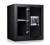 RLKHXBS Safe,Home Safe, Electronic Steel Safe, Burglary Digital Security Safe for Home Office Double Safety Key Lock and Password, Black