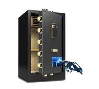 RLKHXBS Safe,Home Safe, Safes Electronic Home Safe Home Office Safe Fingerprint Password Bedside Table Small Practical Anti-theft Safe Cabinet Safes (Color : Black, Size : 413660cm)