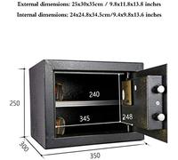 RLKHXBS Safes, Deepening Can Put A4 Paper Safe Office Small Safes Into The Wall All Steel Mechanical Lock Safe Deposit Box 25x35x30cm Black Electronic Safe Box Large key box