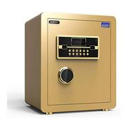 RLKHXBS Security Safe Digital Safe Electronic Steel Fireproof Lock with Keypad to Protect Money Passports for Home Business or Travel (Color Gold)
