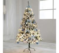 RLKHXBS Snow Flocked Pine Tree Artificial Indoor Outdoor Christmas Decorations With Ornaments Decoration 180Cm Commemoration Day