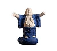RLKHXBS Statue Lucky Maitreya Zen Living Room Office Big Belly Laughing Buddha Ornament Desktop Decoration Buddhist Statues (Color 05)