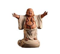 RLKHXBS Statue Lucky Maitreya Zen Living Room Office Big Belly Laughing Buddha Ornament Desktop Decoration Buddhist Statues (Color 08)