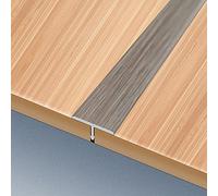 RLKHXBS T Molding Transition Strip 100 cm Length, Metal Aluminum Floor Doorway Reducer Strips with Non Slip Wood Effect, Flat Carpet Edge Trim Floor Building Self Adhesive