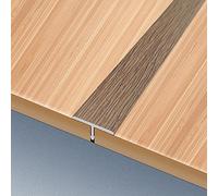 RLKHXBS T Molding Transition Strip 100 cm Length, Metal Aluminum Floor Doorway Reducer Strips with Non Slip Wood Effect, Flat Carpet Edge Trim Floor Building Self Adhesive