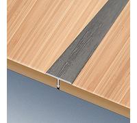 RLKHXBS T Molding Transition Strip 100 cm Length, Metal Aluminum Floor Doorway Reducer Strips with Non Slip Wood Effect, Flat Carpet Edge Trim Floor Building Self Adhesive