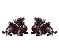 RLKHXBS Tabletop A Pair Business Interior Decoration Furnishing Pi Yao/Pi Xiu for Wealth Good Luck Figurine Collectible Decor Statue