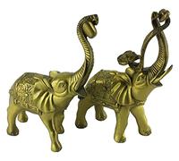 RLKHXBS Tabletop Abstract Ornaments Figurines Art Gift Statues Decor,Solid Decorations Series Brass African Wealth Elephant