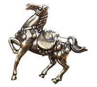 RLKHXBS Tabletop Brass Statue Handicraft Statue Mural Pure Copper War Horse Figurines Lucky Feng Shui Miniatures Home Decorations Craft Accessories Desk Brass Tea Pet