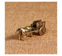 RLKHXBS Tabletop Brass Statue Handicraft Statues s Copper Cattle Animal Car and Folk Chariot Art Decoration Gift Brass Home Decor